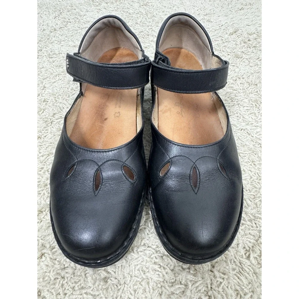 Finn‎ Comfort Women's Black Leather Mary Jane Shoes Size 8 Support Classic Retro